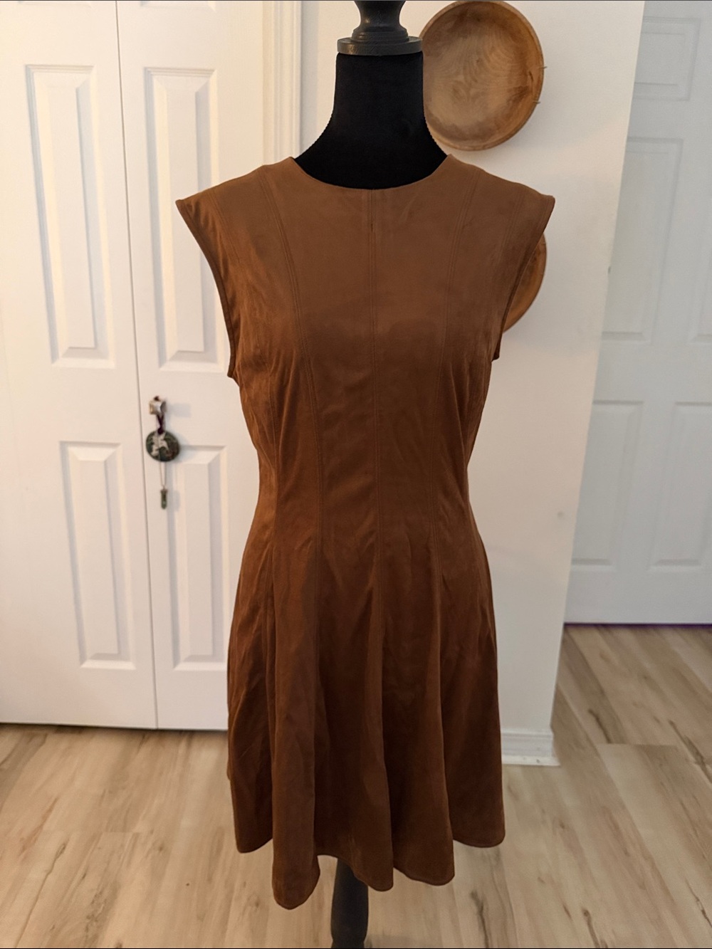 BeBop Rust Brown Cap-Sleeve A-Line Mini Dress